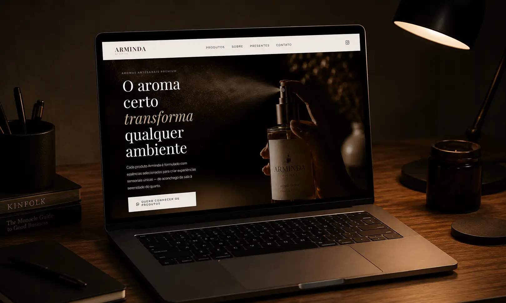 Projeto de criação de site profissional desenvolvido pelo Studio Hartman
